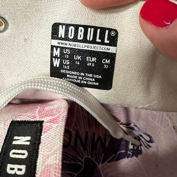 Nobull Project Mulberry Watercolor Trainers Canvas Mid Top - Size 15 - Worn Once - Picture 9 of 9